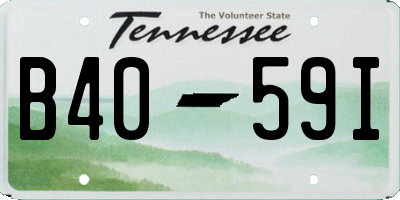 TN license plate B4059I