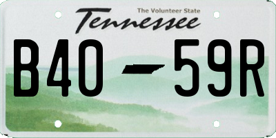 TN license plate B4059R