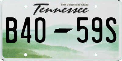 TN license plate B4059S