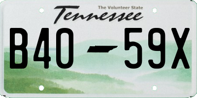 TN license plate B4059X