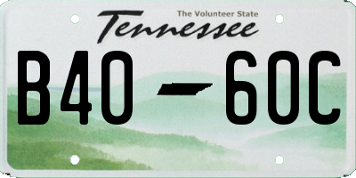 TN license plate B4060C