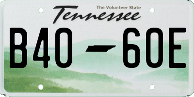 TN license plate B4060E