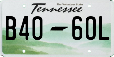 TN license plate B4060L