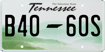 TN license plate B4060S