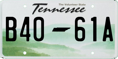 TN license plate B4061A