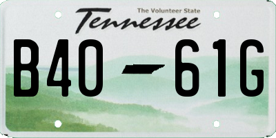 TN license plate B4061G