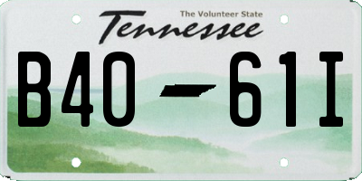 TN license plate B4061I