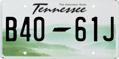 TN license plate B4061J