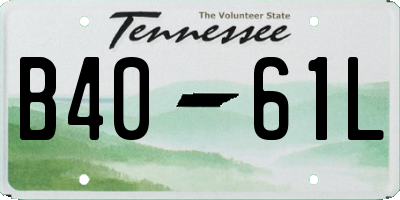 TN license plate B4061L