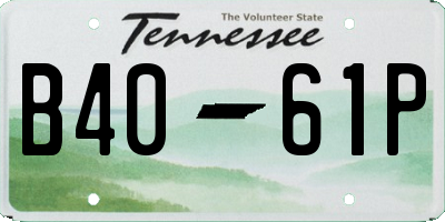 TN license plate B4061P
