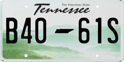 TN license plate B4061S