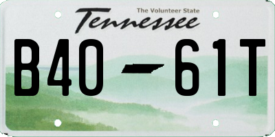TN license plate B4061T