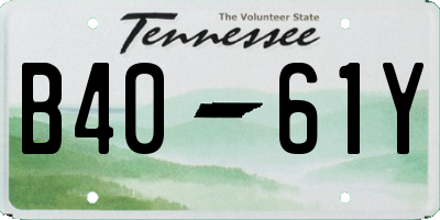 TN license plate B4061Y