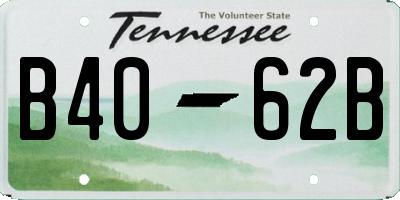 TN license plate B4062B