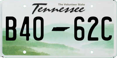TN license plate B4062C