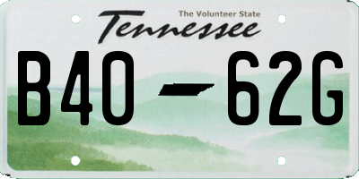 TN license plate B4062G