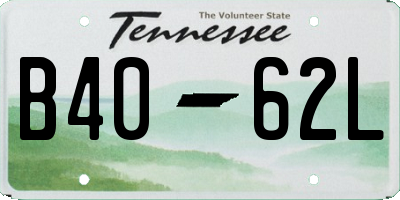 TN license plate B4062L