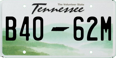 TN license plate B4062M