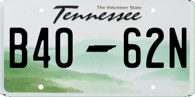 TN license plate B4062N