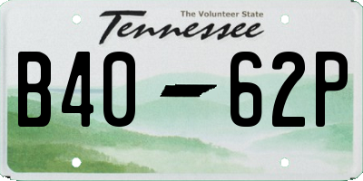 TN license plate B4062P