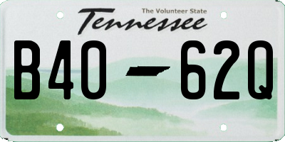 TN license plate B4062Q