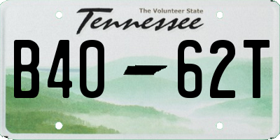 TN license plate B4062T