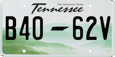 TN license plate B4062V