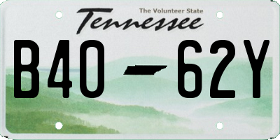 TN license plate B4062Y