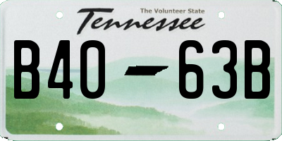 TN license plate B4063B