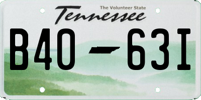 TN license plate B4063I