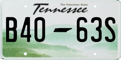 TN license plate B4063S