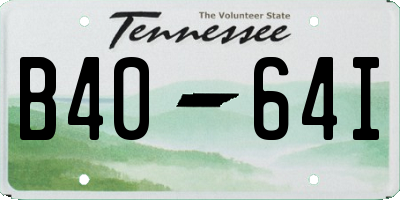TN license plate B4064I