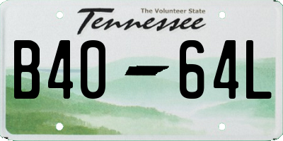 TN license plate B4064L