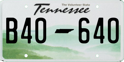 TN license plate B4064O