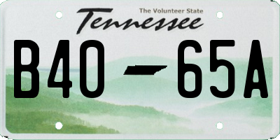 TN license plate B4065A