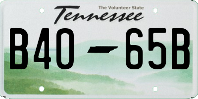 TN license plate B4065B