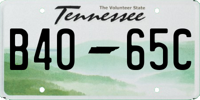 TN license plate B4065C