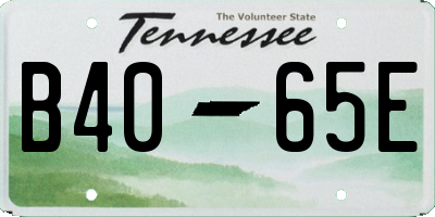 TN license plate B4065E