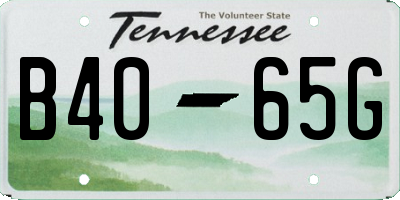 TN license plate B4065G