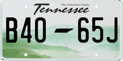 TN license plate B4065J
