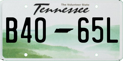 TN license plate B4065L