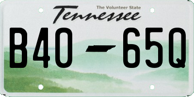 TN license plate B4065Q