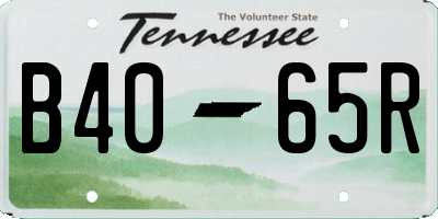 TN license plate B4065R