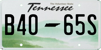 TN license plate B4065S