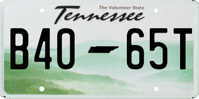 TN license plate B4065T