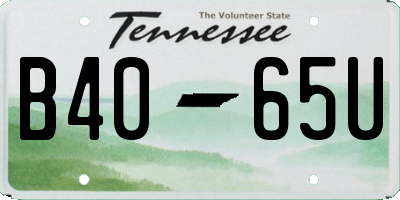 TN license plate B4065U