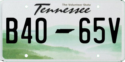 TN license plate B4065V