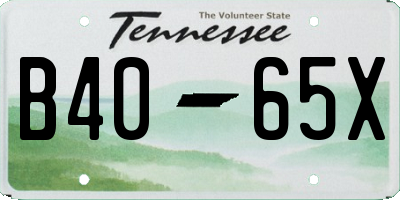 TN license plate B4065X