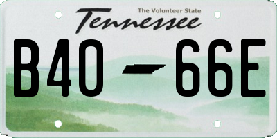 TN license plate B4066E