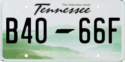 TN license plate B4066F